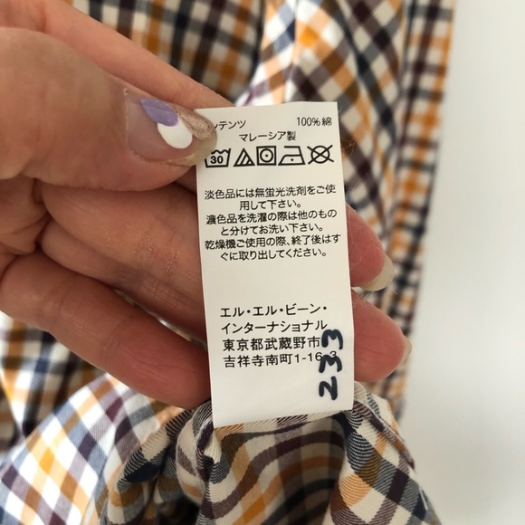 LL Bean checkered men’s checkered shirt button up - Picture 7 of 8